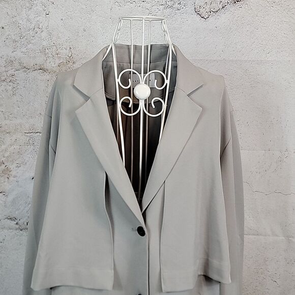 Lattelier Patchwork Trenchcoat In Grey Womens Size M - Picture 3 of 14